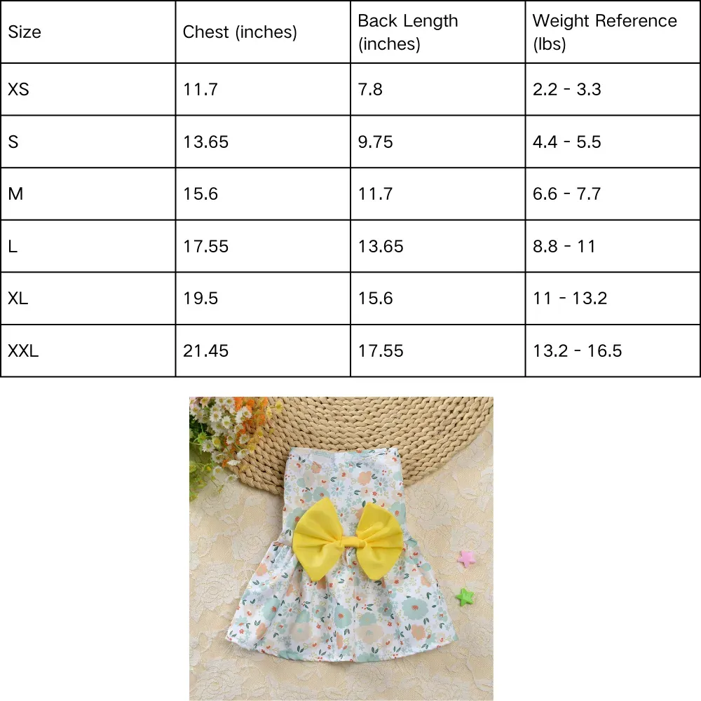"Boutique-style dog dresses in vibrant floral prints, ideal for seasonal retail displays and online shops."