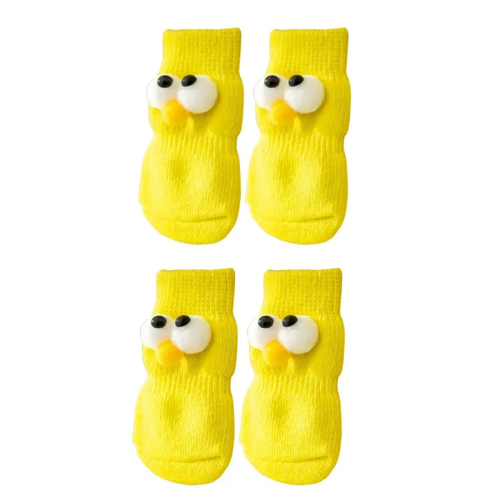 yellow color Pet Paw Socks
