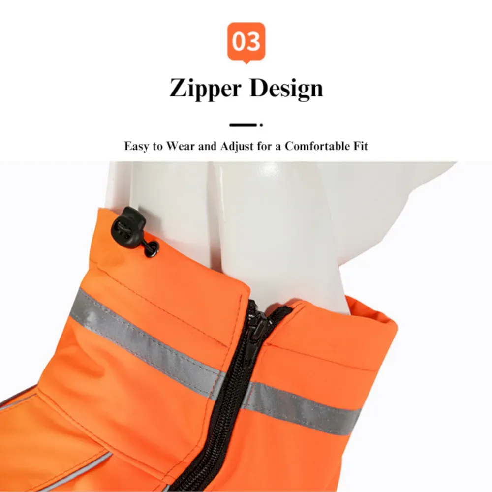 side zipper reflective dog warm suit side zipper reflective dog warm suit