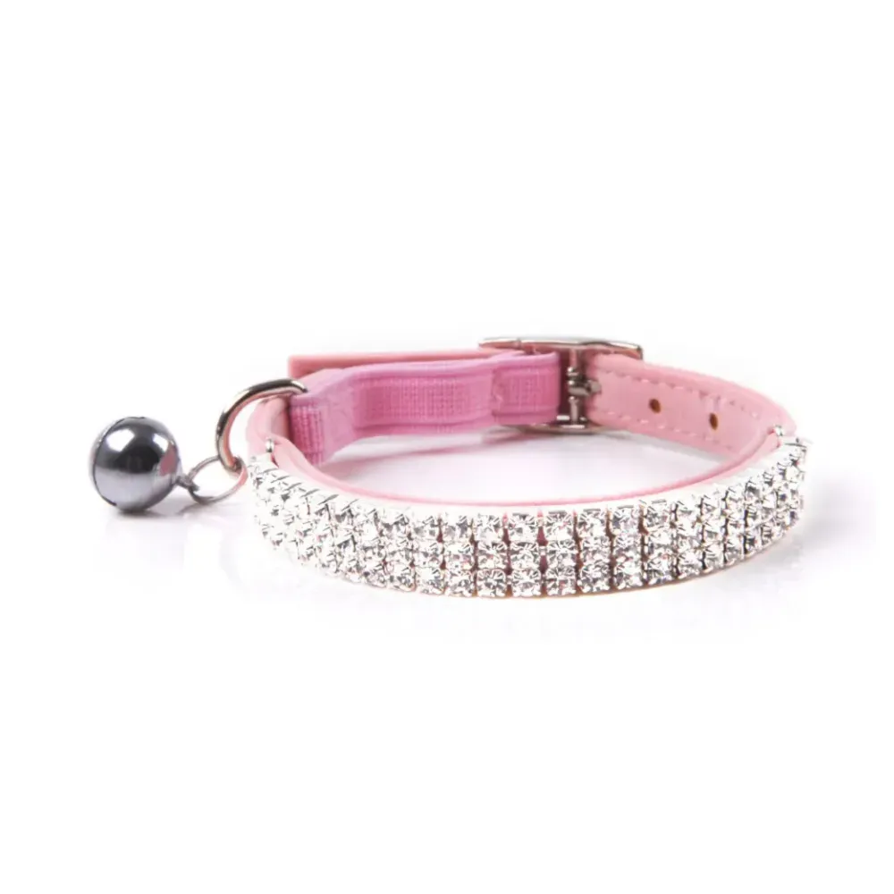 pink color cat collar