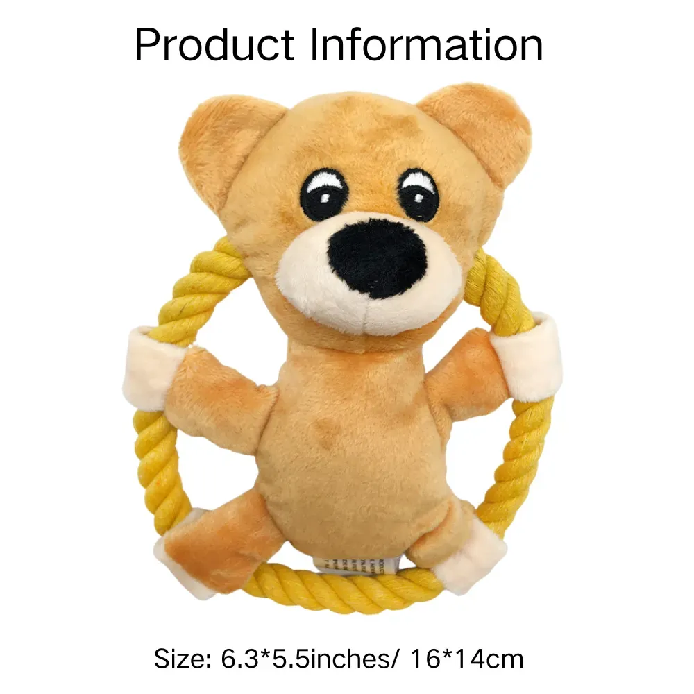 Bear Shape Dog Toy size 
