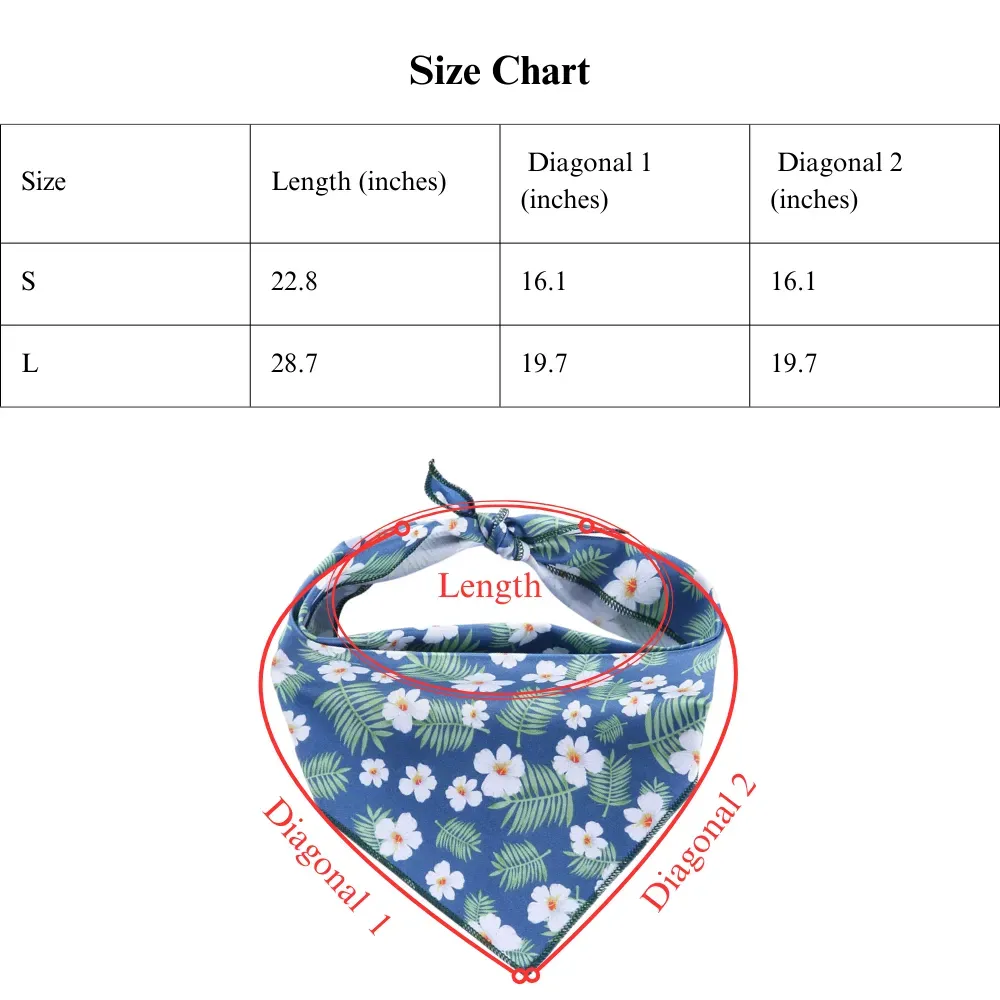 Polyester Triangle Camouflage Bandanas for Dogs