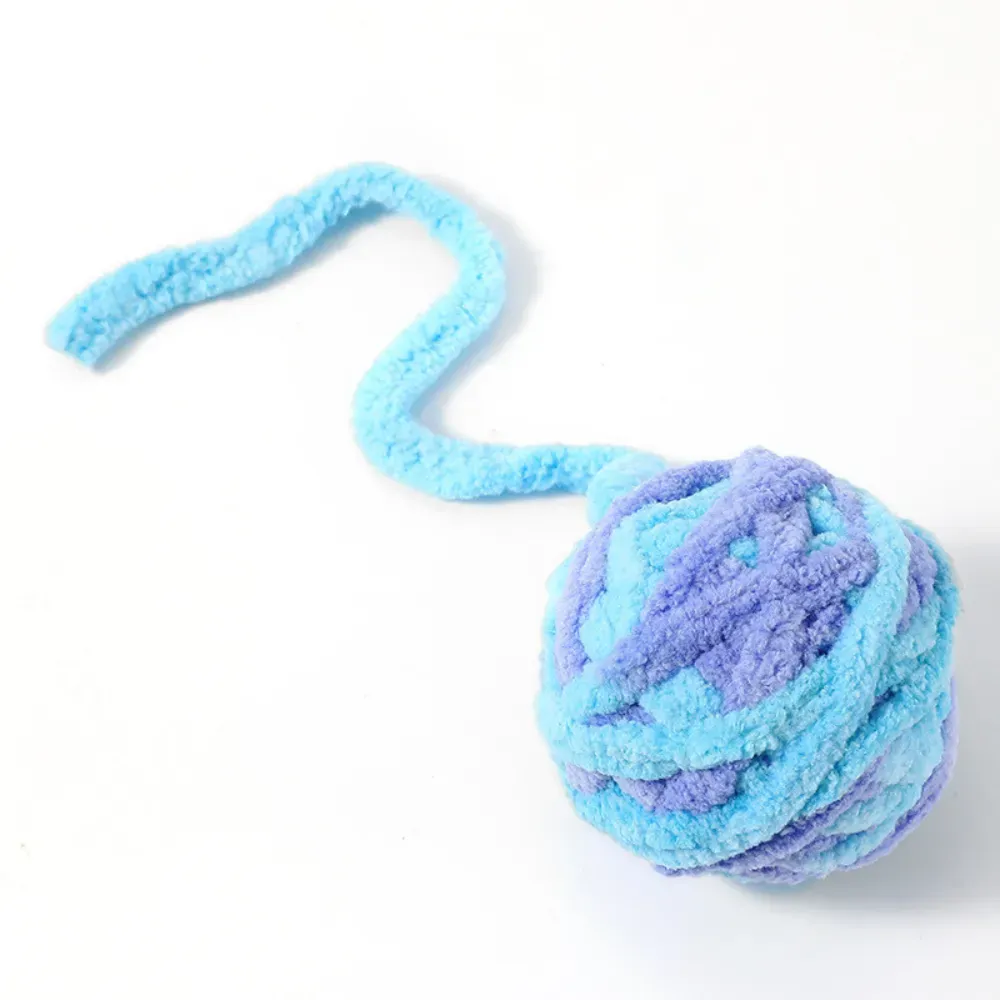 Durable Plush Bell Cat Toy Ball Interactive Yarn Toy