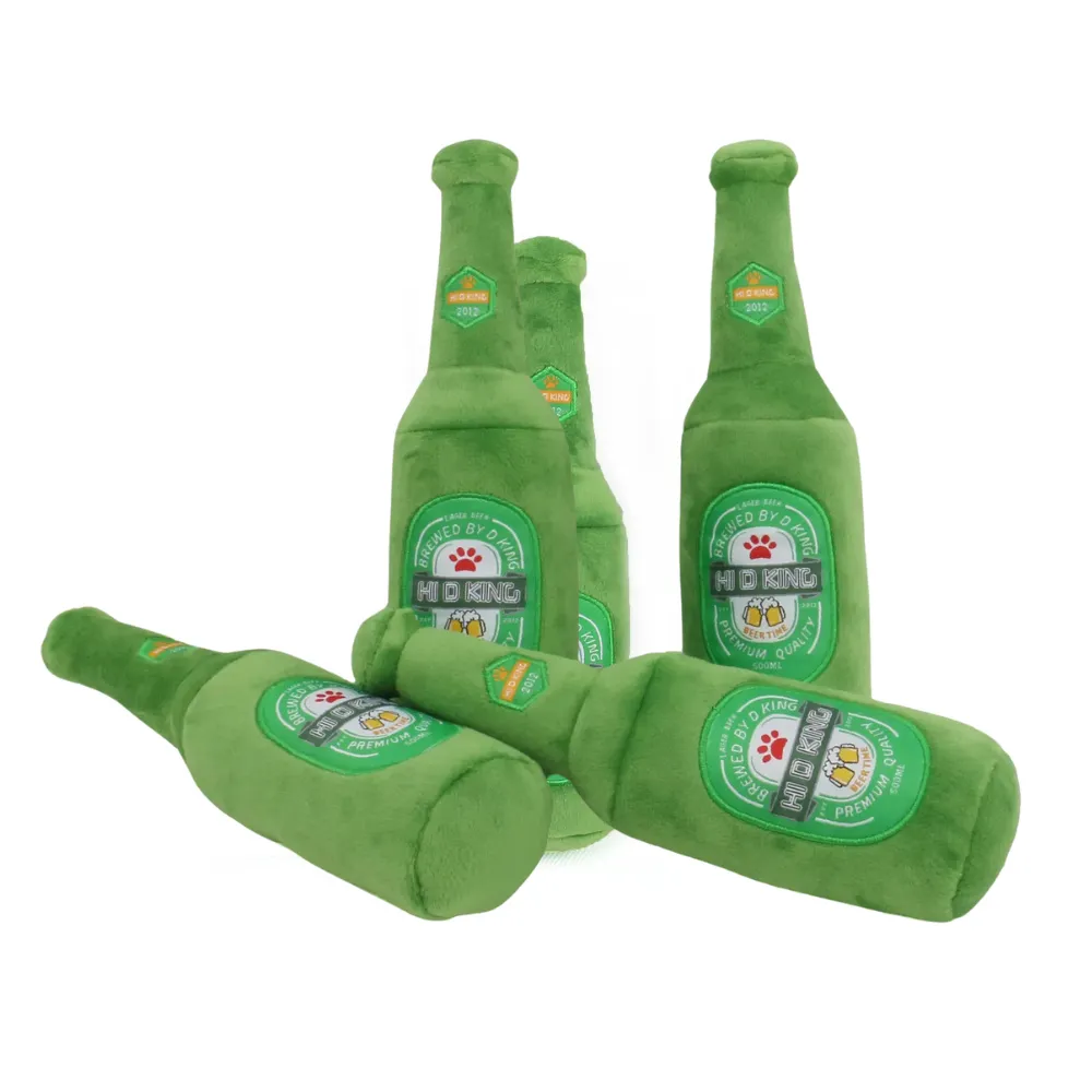 Squeaky Beer Themed Plush Toy