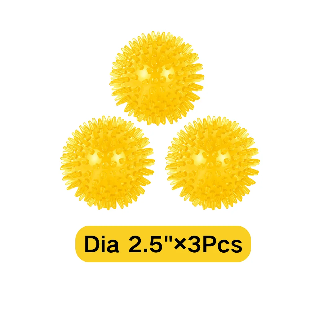 Yellow Dog Squeaky Ball 3pcs
