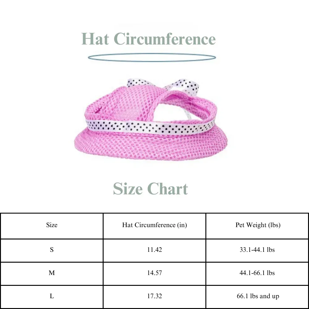 Dog Summer Hat Breathable Mesh with Leak Ear Style Design