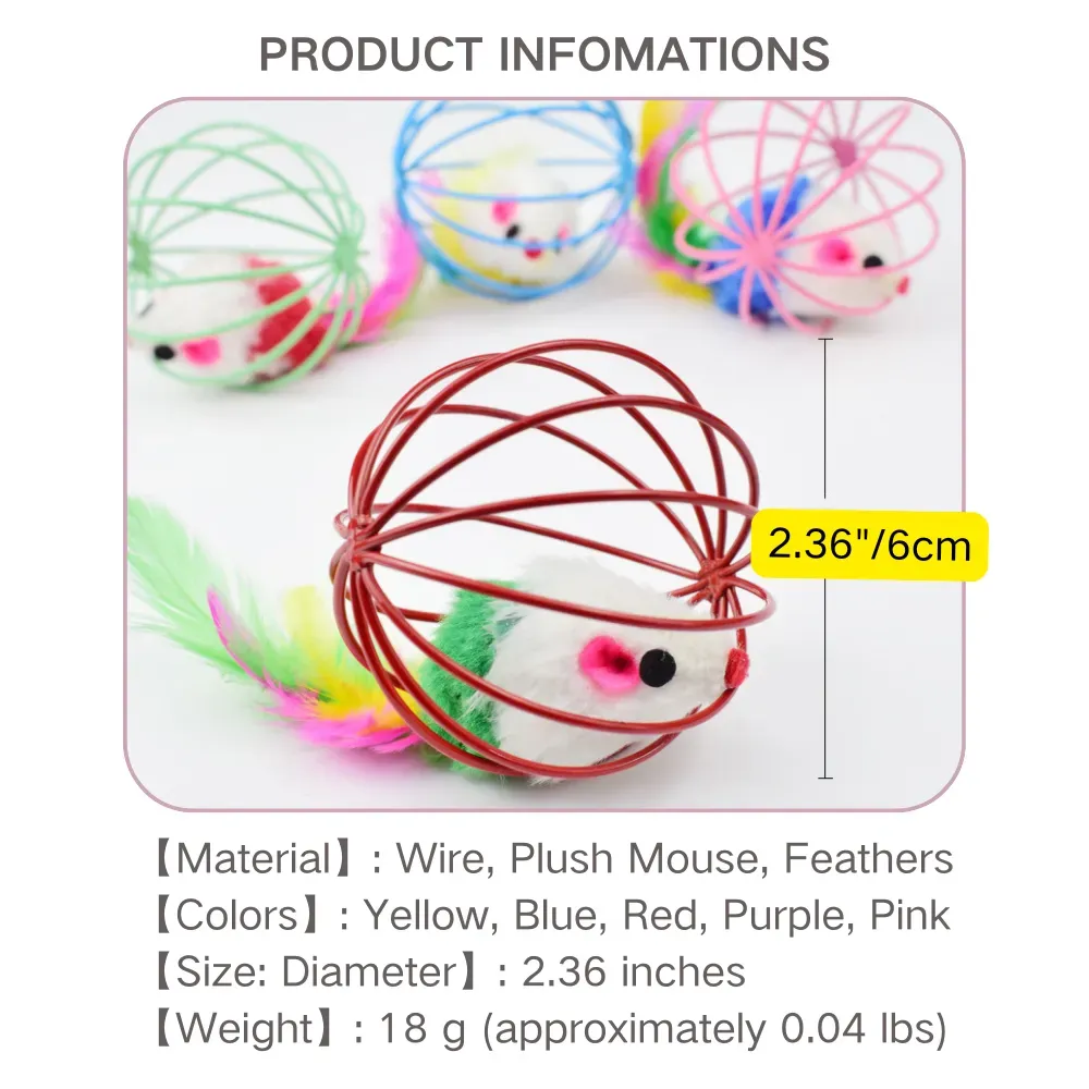 cat mouse toy size