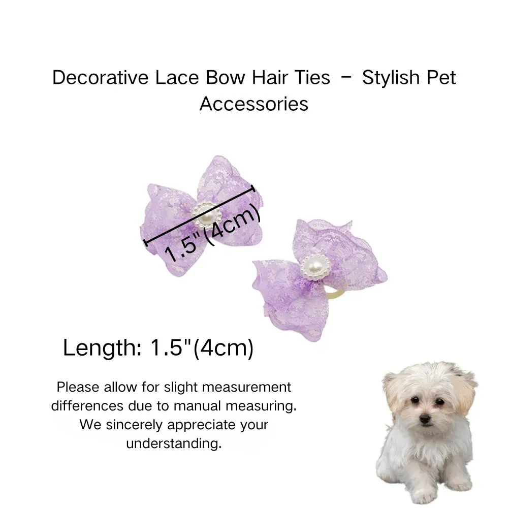 Oem Lace Bow Elastic Cat Hair Ties