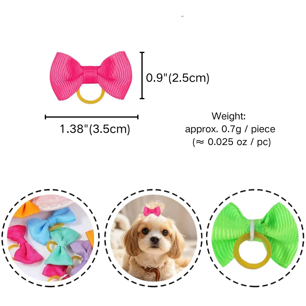 Pet Colorful Bow Hair Accessories