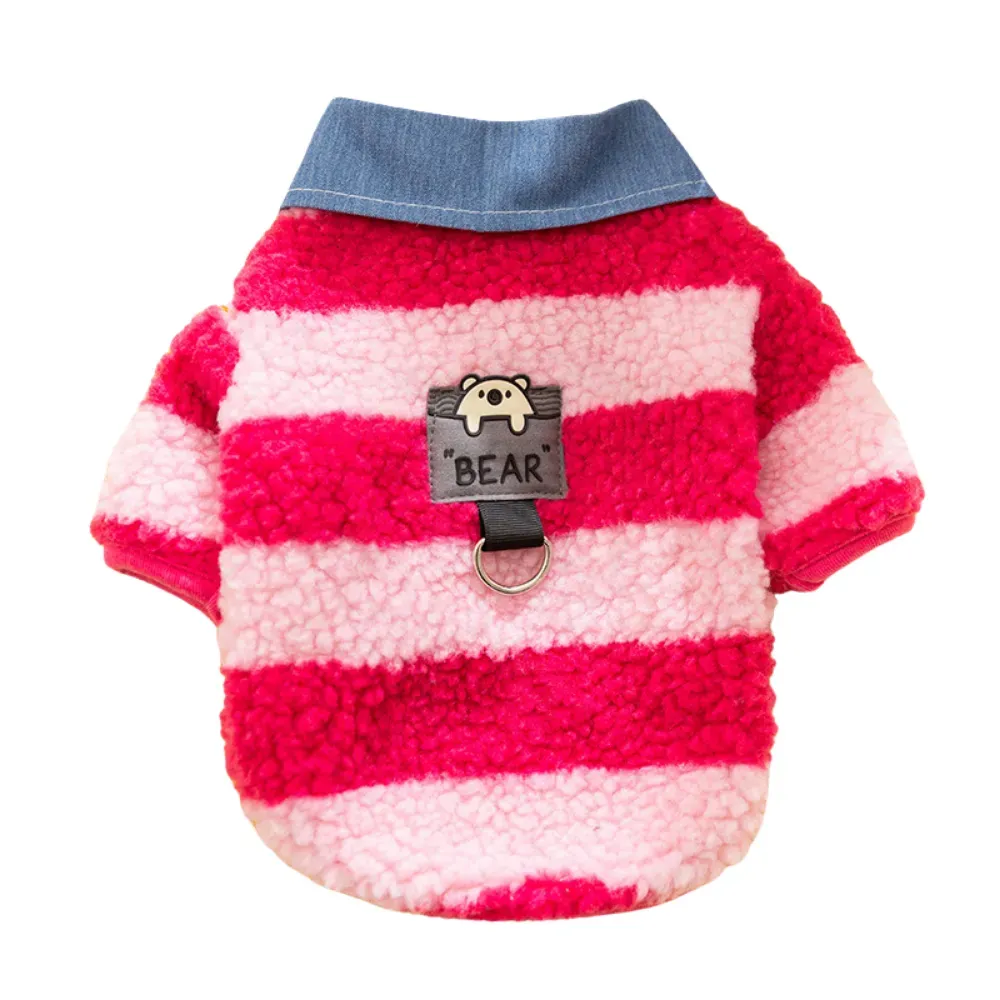 Cute Dog Striped Shirt