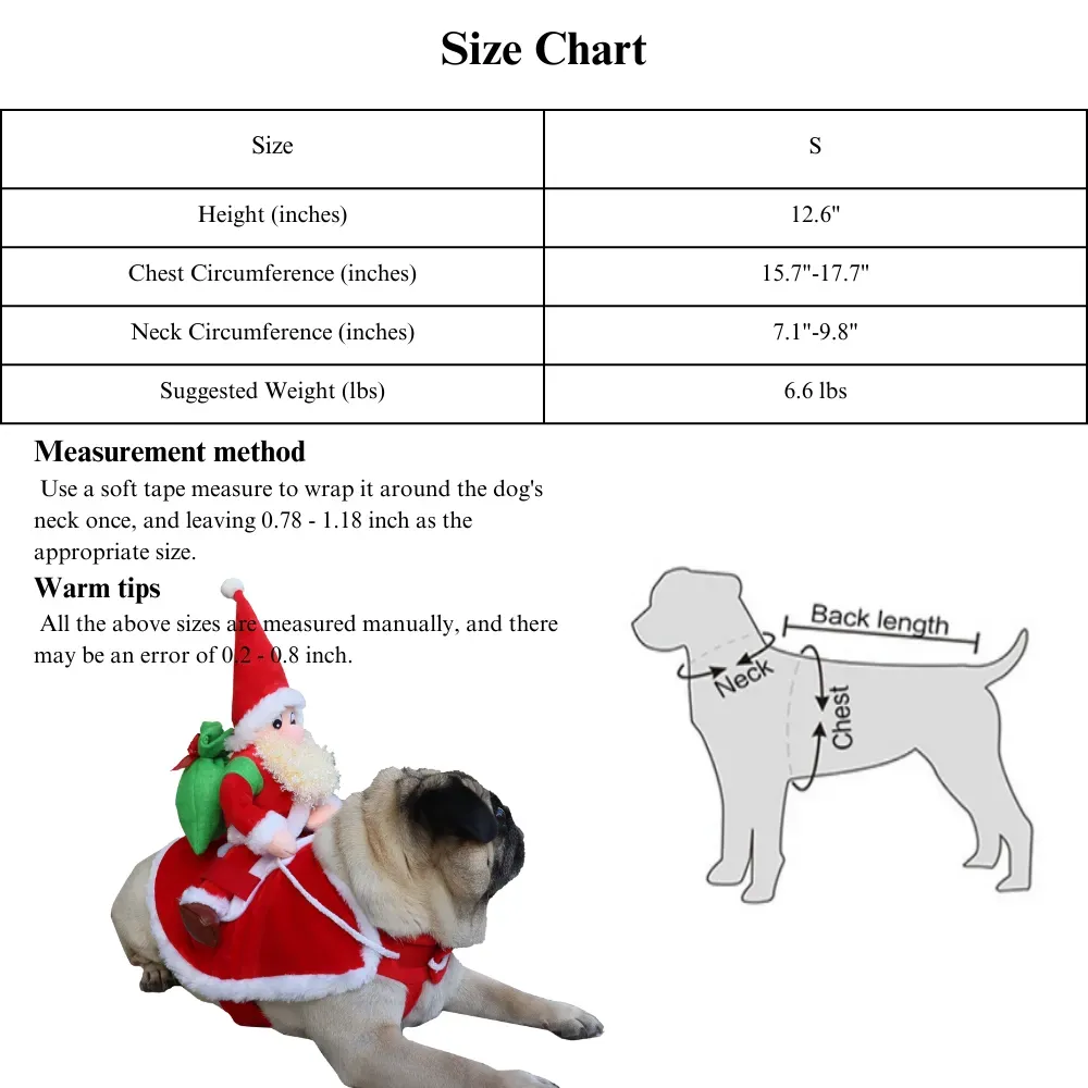 Pet Horse Rider Costume for Dogs Creative Outfit
