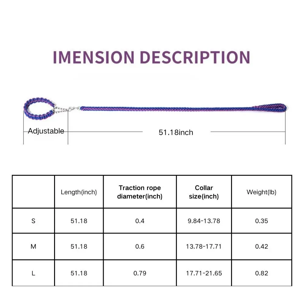 Premium Dog Leash with Anti-Shock P Chain Collar for Large Breeds Premium Dog Leash with Anti-Shock P Chain Collar for Large Breeds