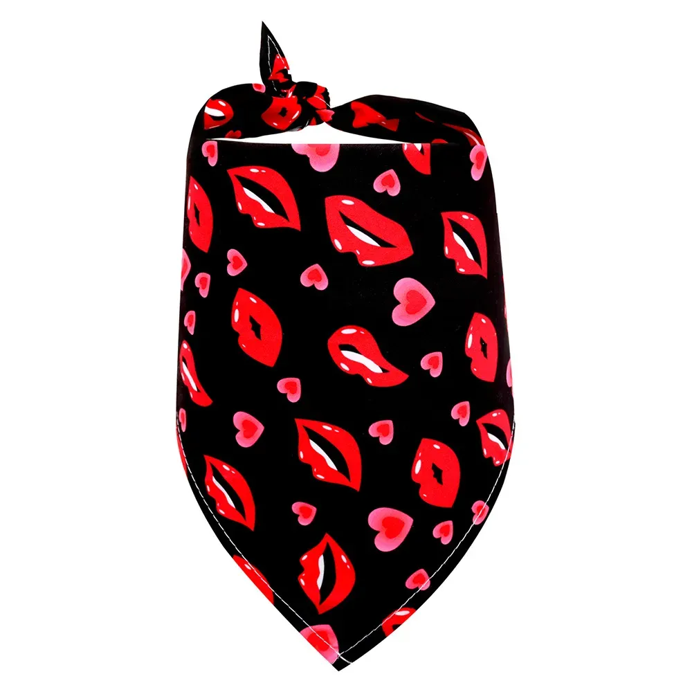 Valentine Day Pet Heart Bandana for Dogs Wedding Holiday Accessories