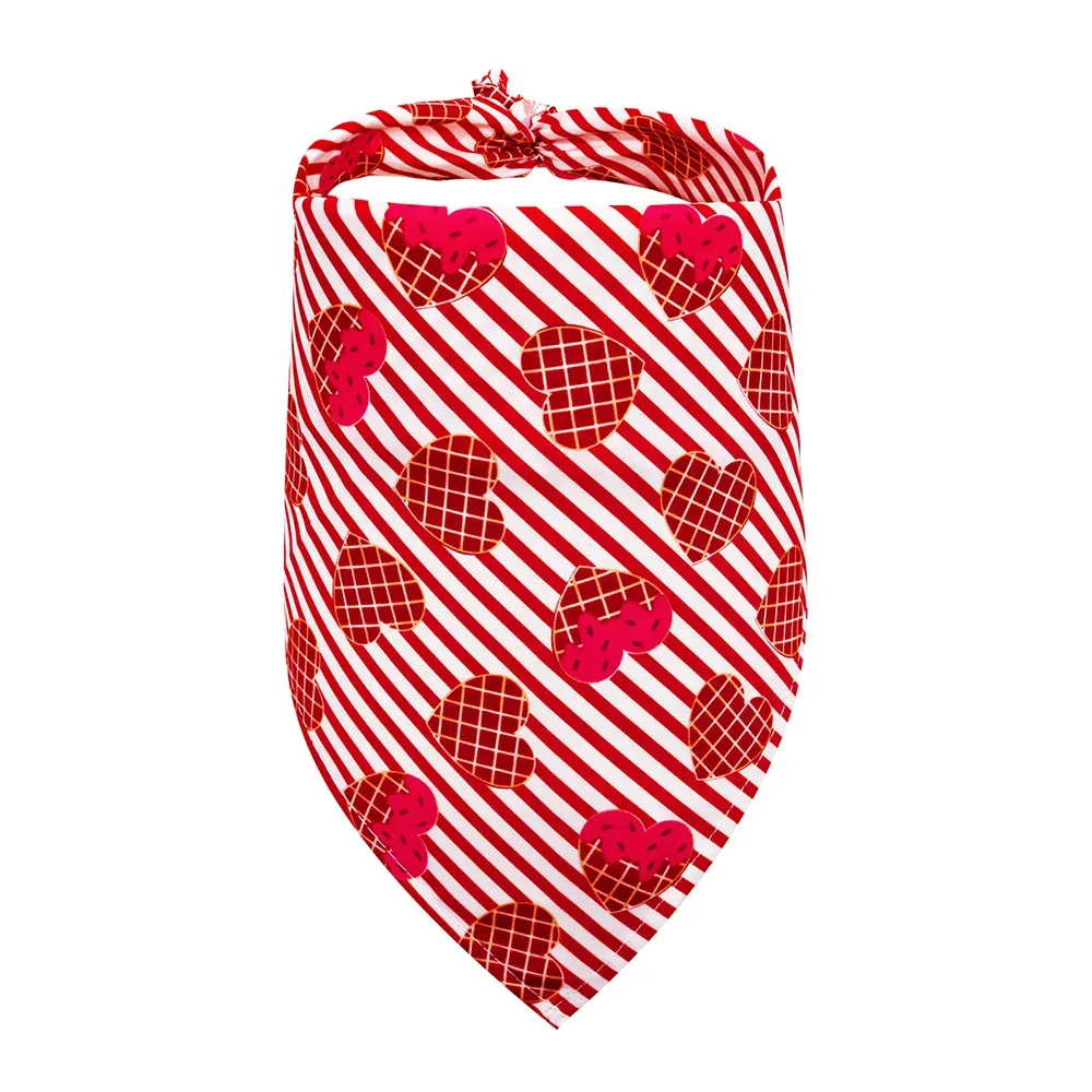 Valentine Day Pet Heart Bandana for Dogs Wedding Holiday Accessories