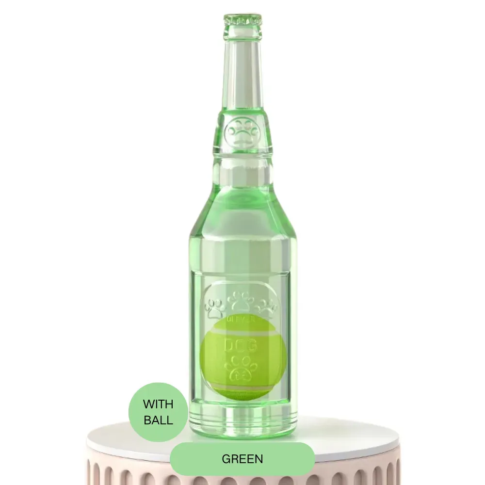 Pet Interactive Toy Squeaky Bottle Rubber Chew Teething Floating Ball