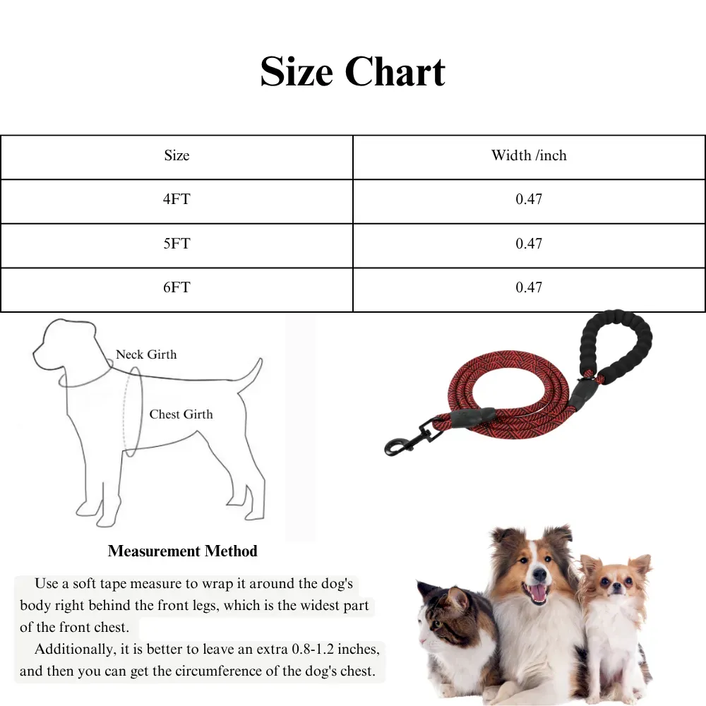 Adjustable No-Choke Leash for All Sizes Dog