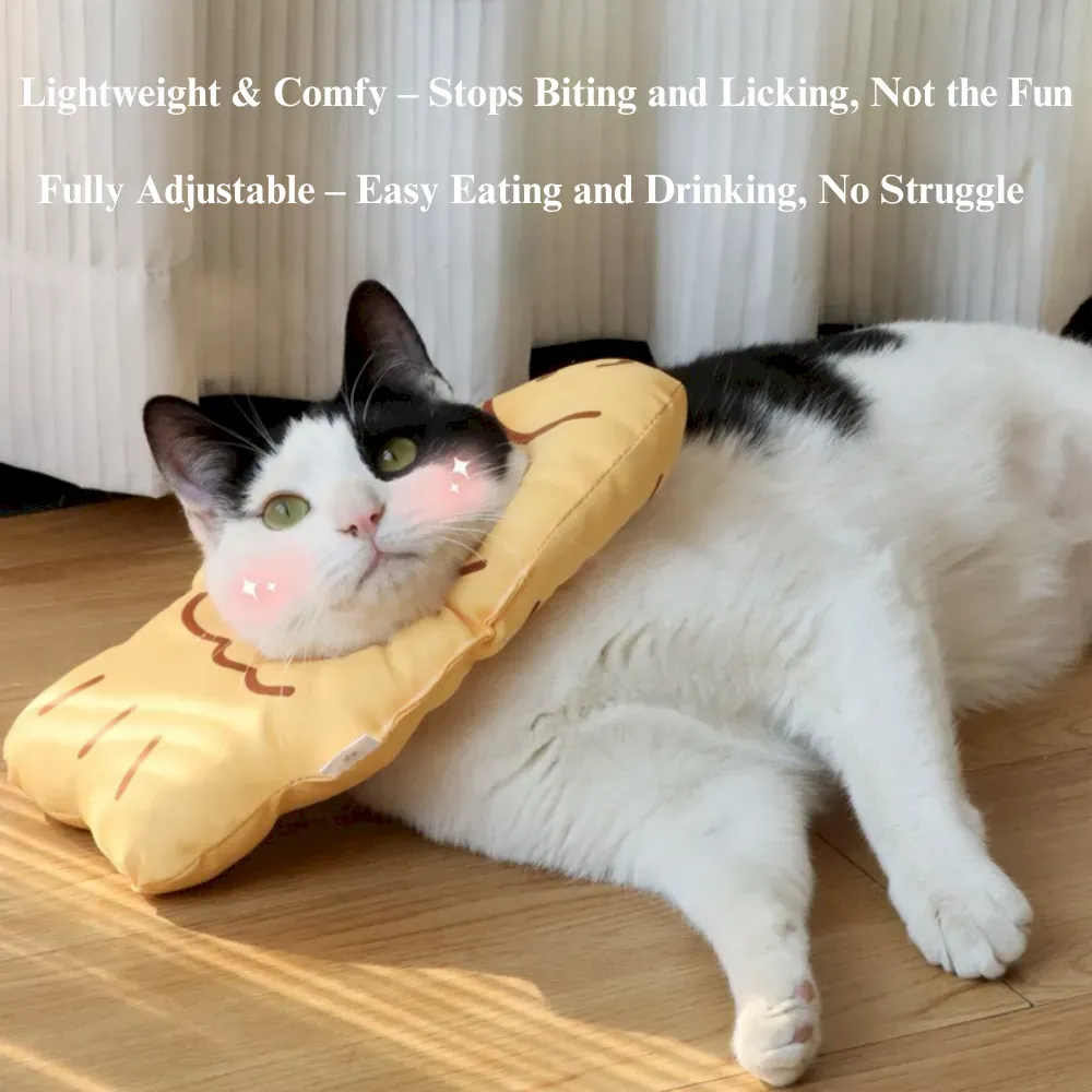 Soft Taiyaki Elizabeth Collar Adjustable Cat Recovery Collar