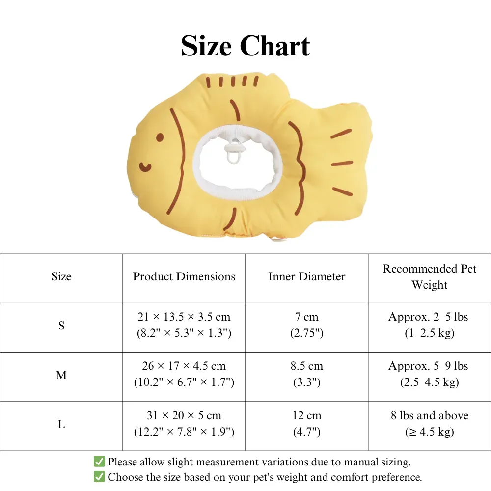 Soft Taiyaki Elizabeth Collar Adjustable Cat Recovery Collar