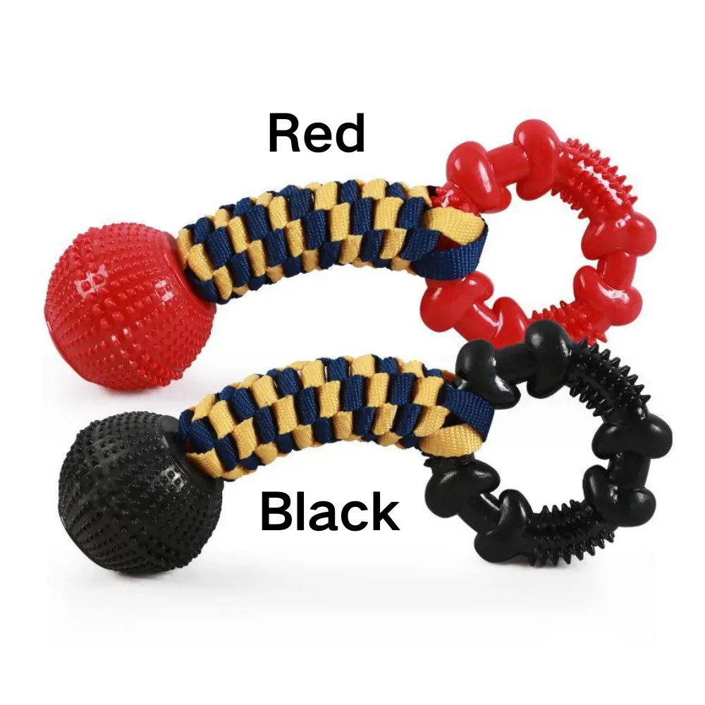 Dog TPR Rope Knot Toy two colors