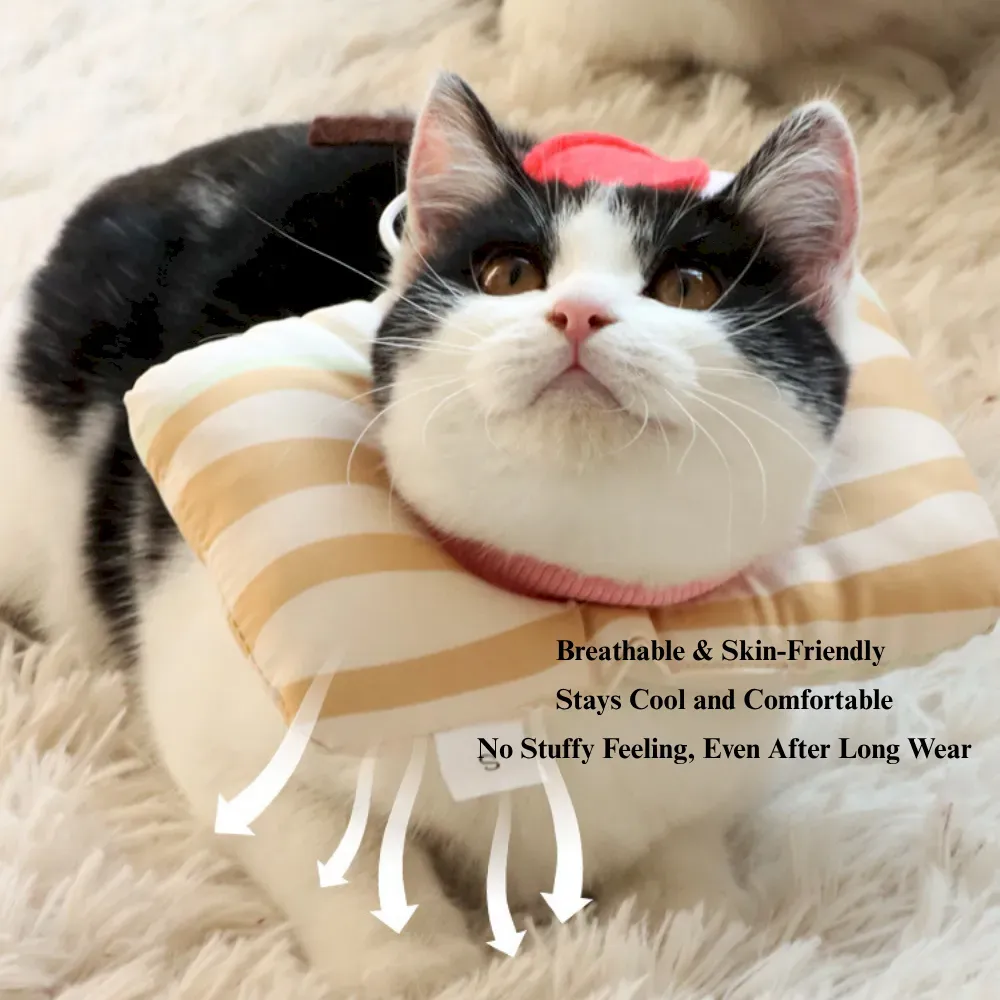 Tiramisu Soft Adjustable Pet Recovery Collar for Cats