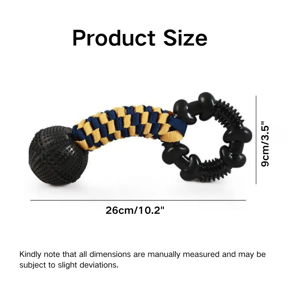 Dog TPR Rope Knot Toy size