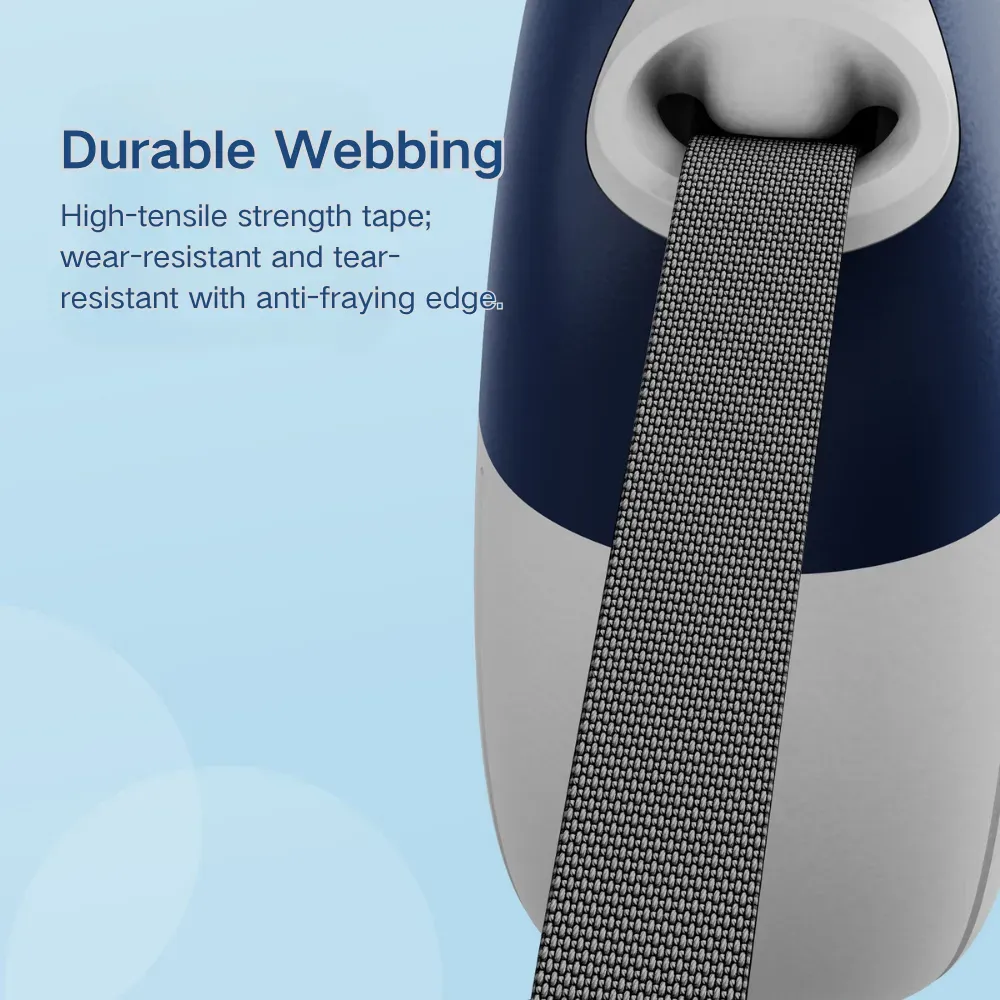 Tangle-free retractable leash with U-shaped exit for smooth multi-angle extension.
