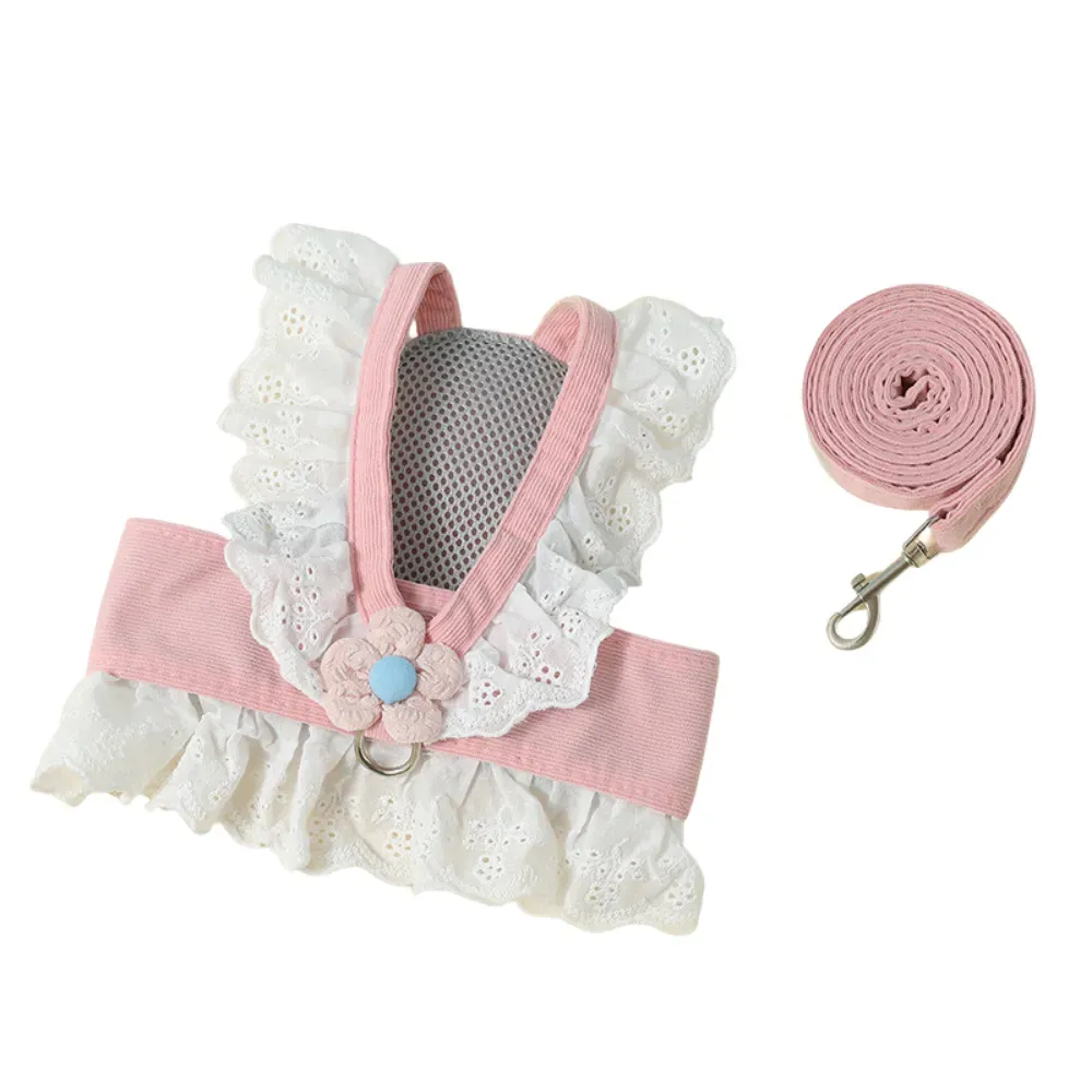 mesh dog harness Breathable Pet Harness and Leash Set for Cats