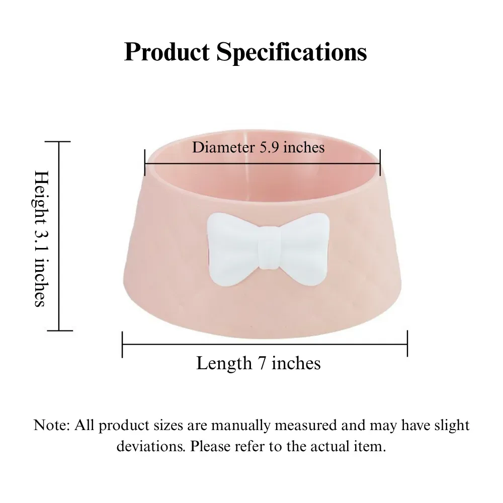 Durable Bowknot Pet Feeding Bowl