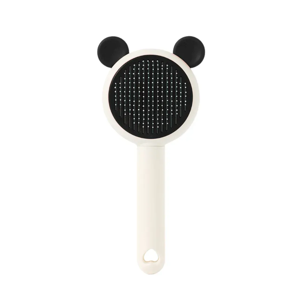 self cleaning brush Self Cleaning Pet Grooming Brush with Stainless Steel Bristles