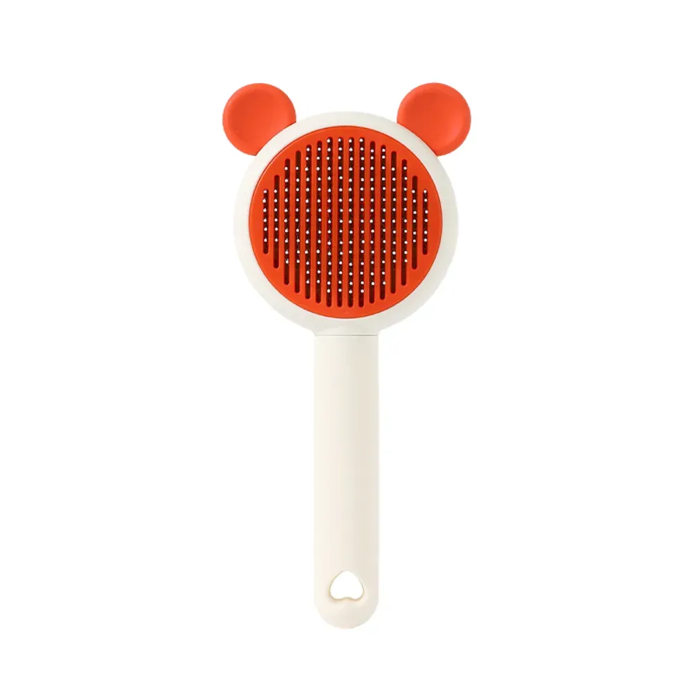 pet grooming brush Self Cleaning Pet Grooming Brush with Stainless Steel Bristles