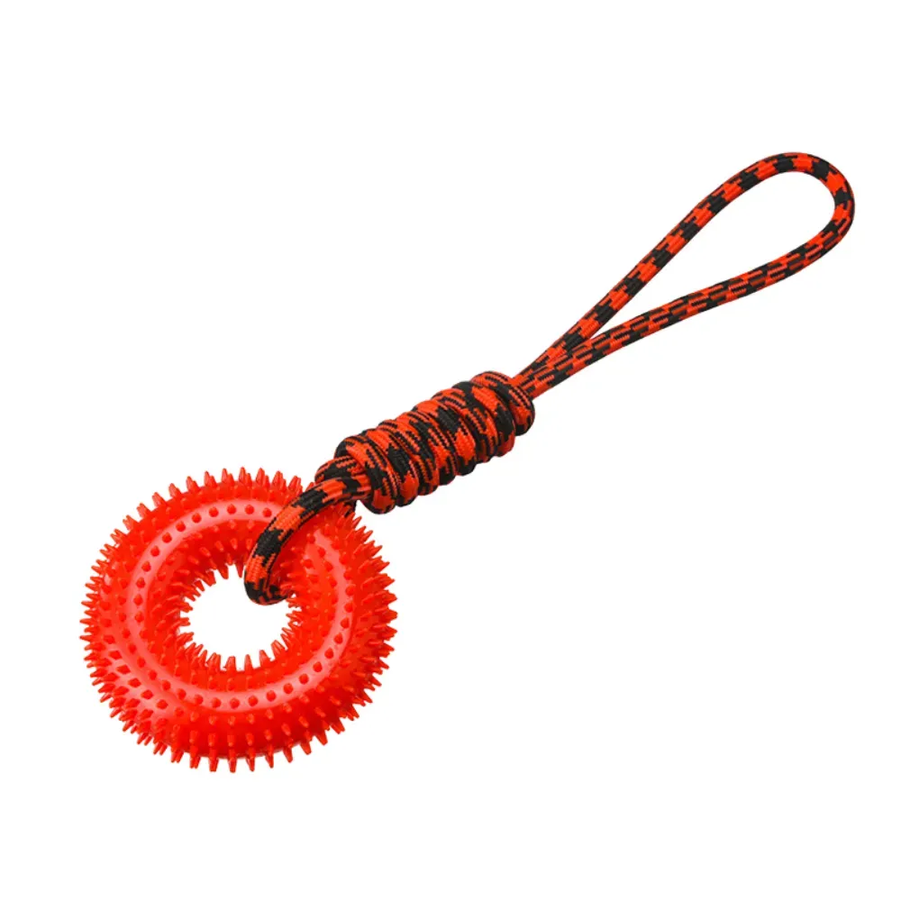 Teeth Cleaning Dog Toy red