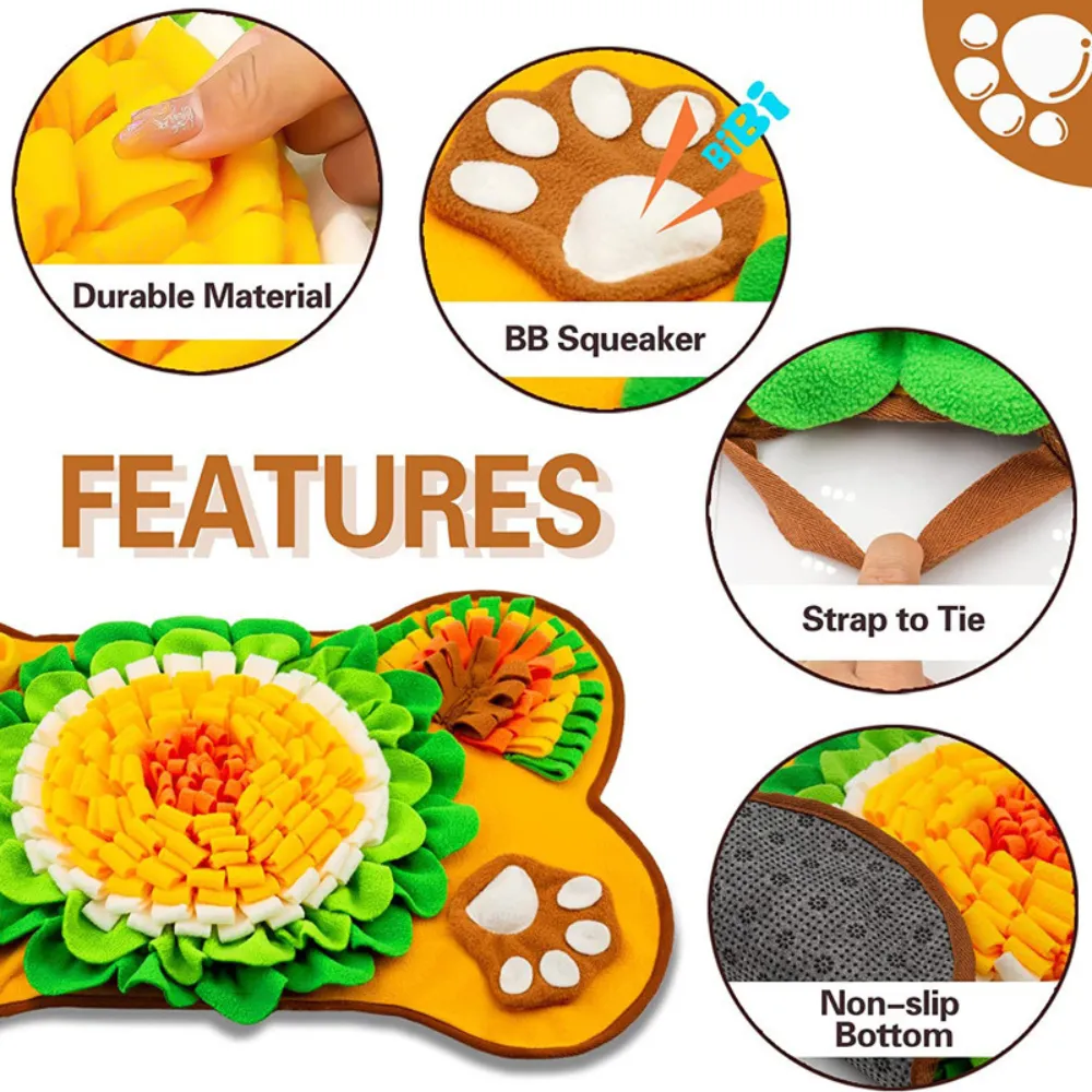 Interactive feeding mat for dogs