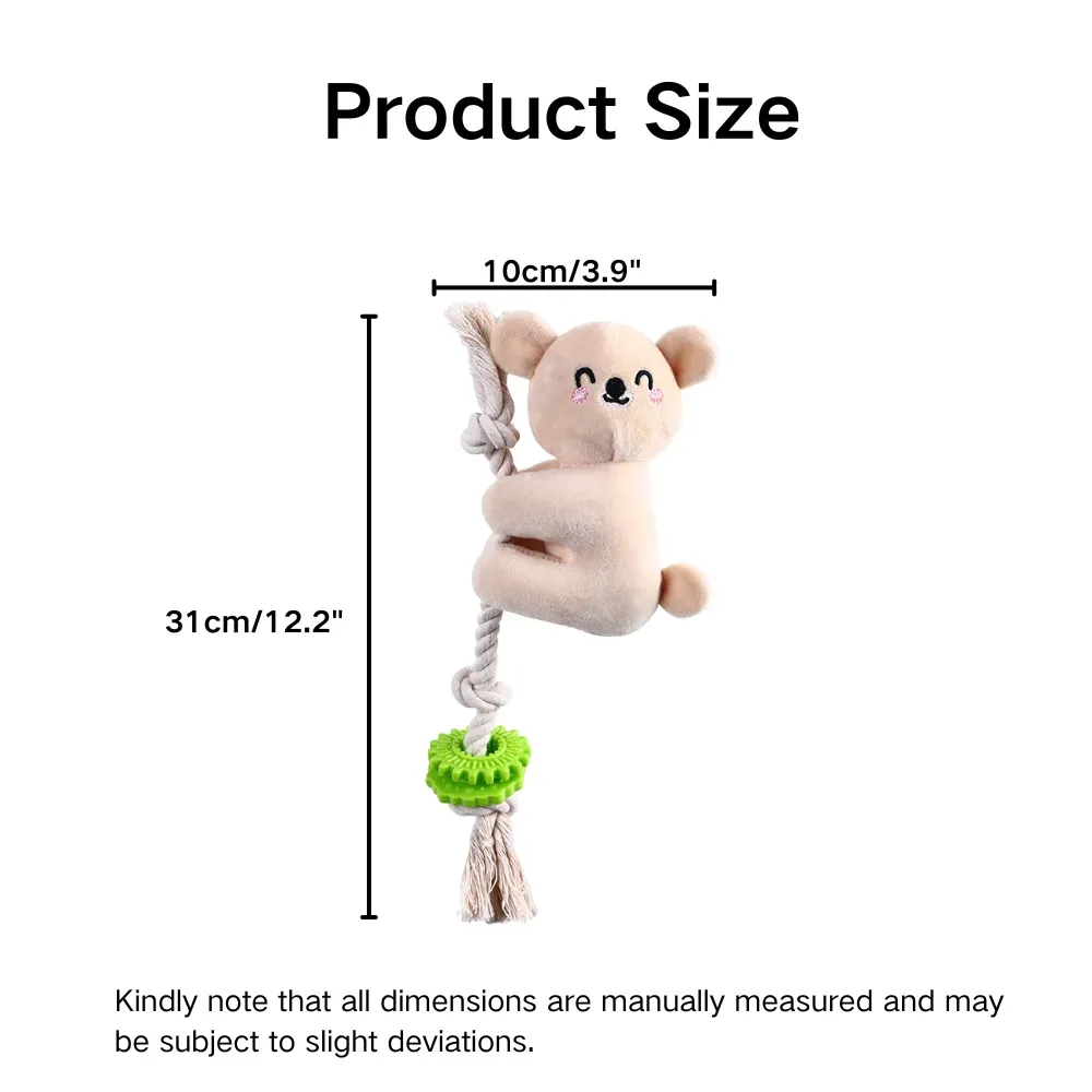 Koala Shaped Pet Toy Size