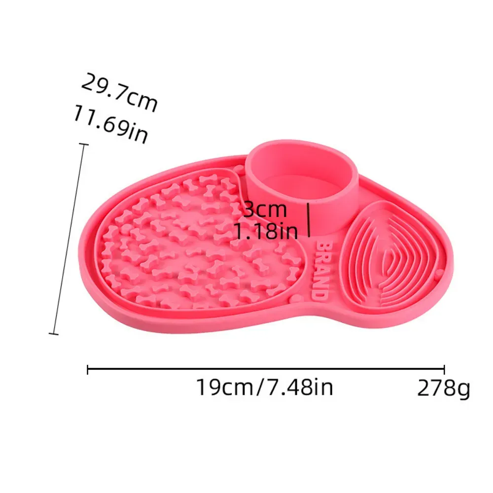 All-in-One Dog Lick Pad with Three Functional Zones