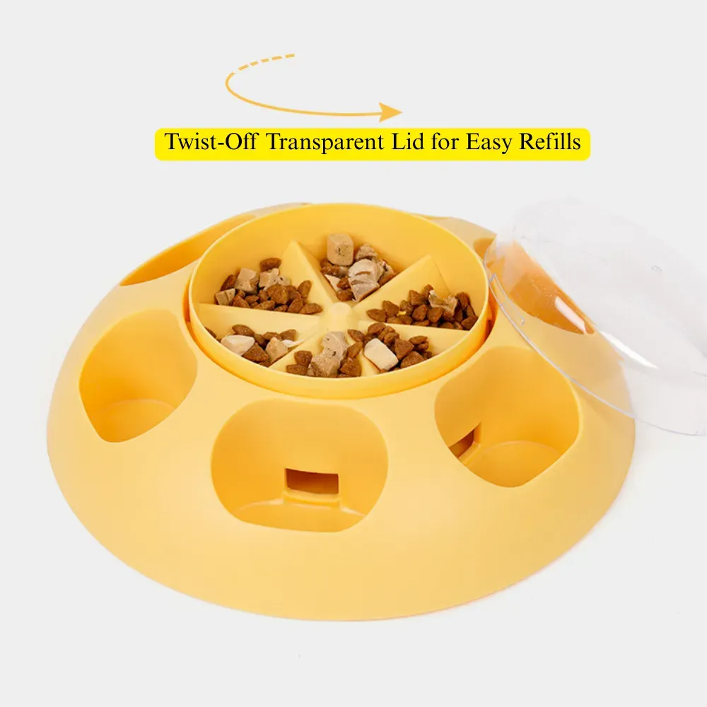 Interactive Dog Treat Dispenser Bowl for Slow Feeding Training Play