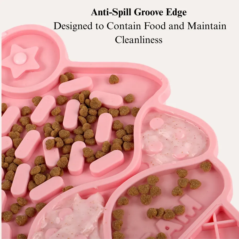 Ice Cream Shaped Silicone Dog Lick Mat for Slow Feeding Training