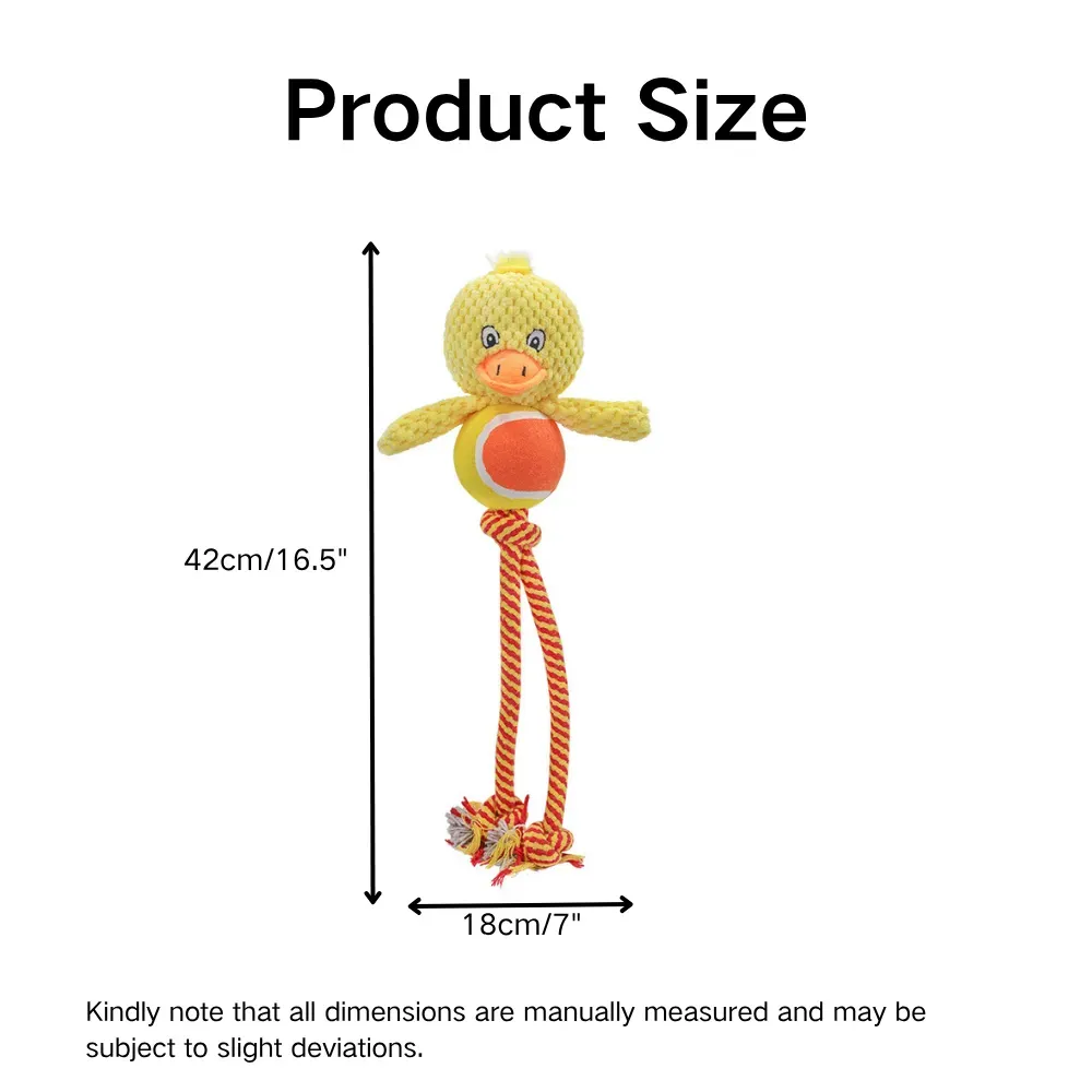 Duck Shape Dog Chew Toy size