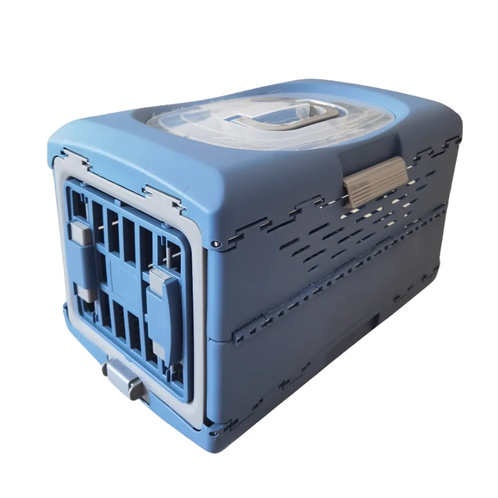 Blue Collapsible Pet Crate Small Blue Collapsible Pet Crate Small