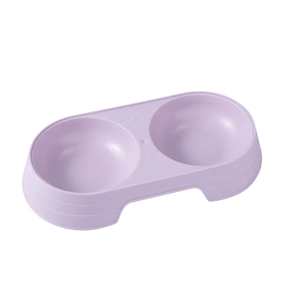 Purple Double Cat Bowl