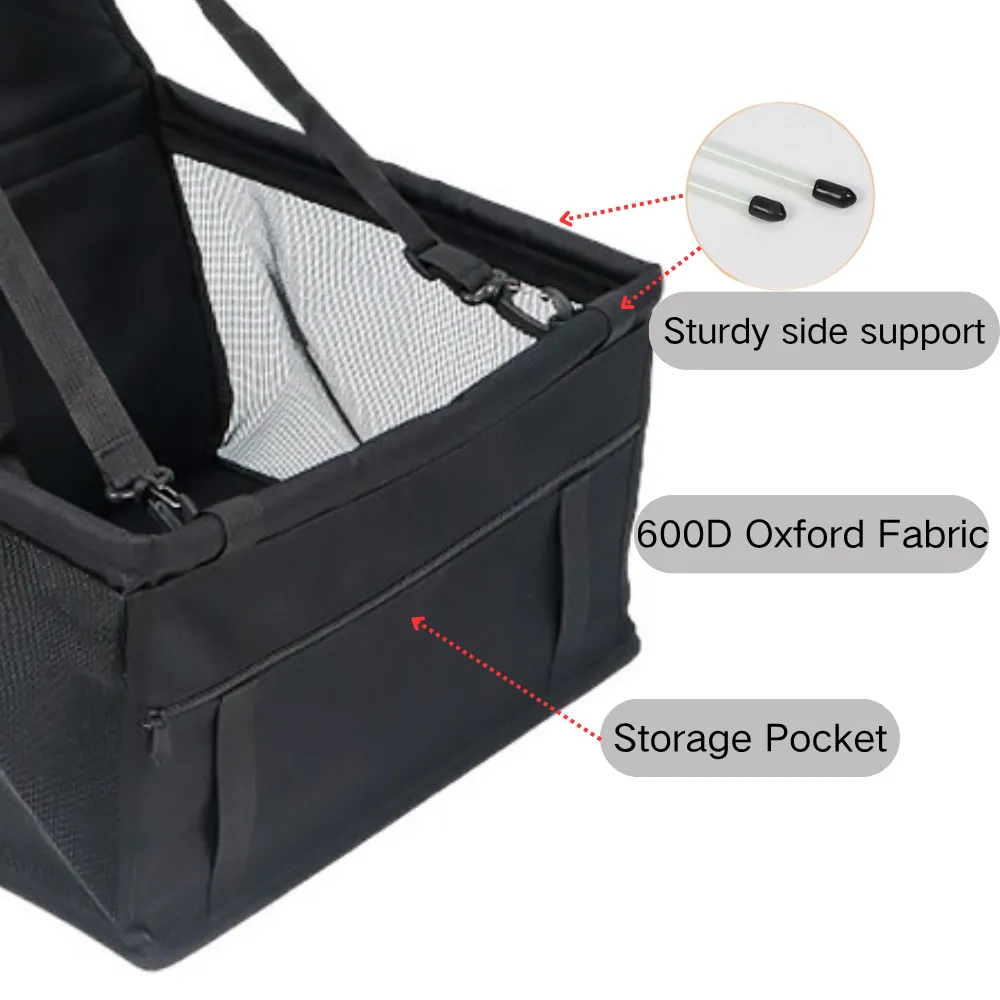 Zippered storage pet car seat Zippered storage pet car seat