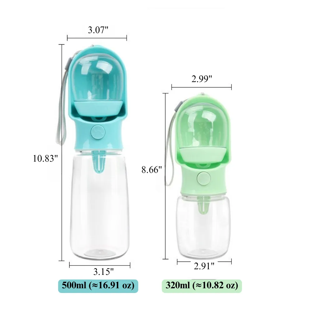 Portable Dog Water Bottle size Portable Dog Water Bottle size