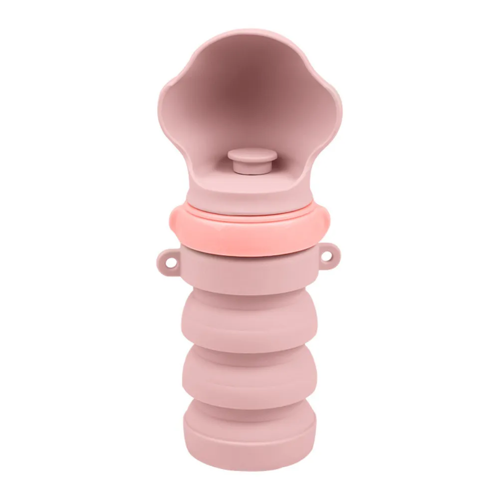 Portable Foldable Pet Water Cups pink