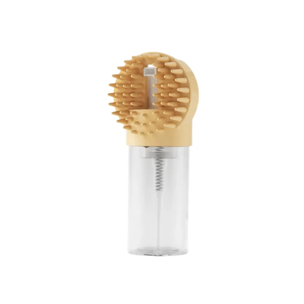 silicone grooming brush Silicone Pet Bath Brush Foam Dispenser Grooming Massage Tool