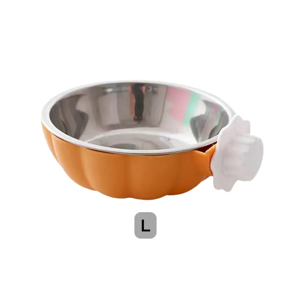 Pet Water Food Bowl orange L Pet Water Food Bowl orange L