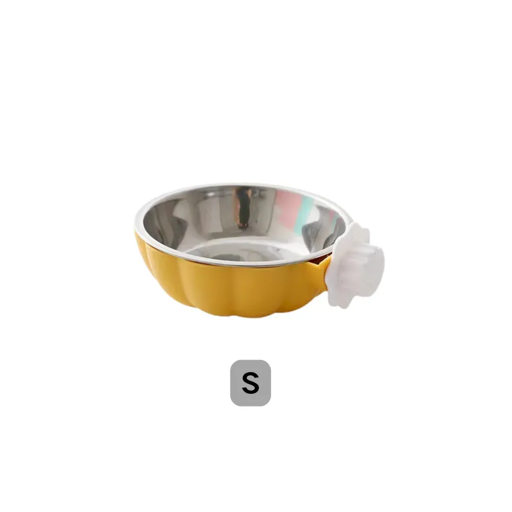 Pet Water Food Bowl yellow S Pet Water Food Bowl yellow S