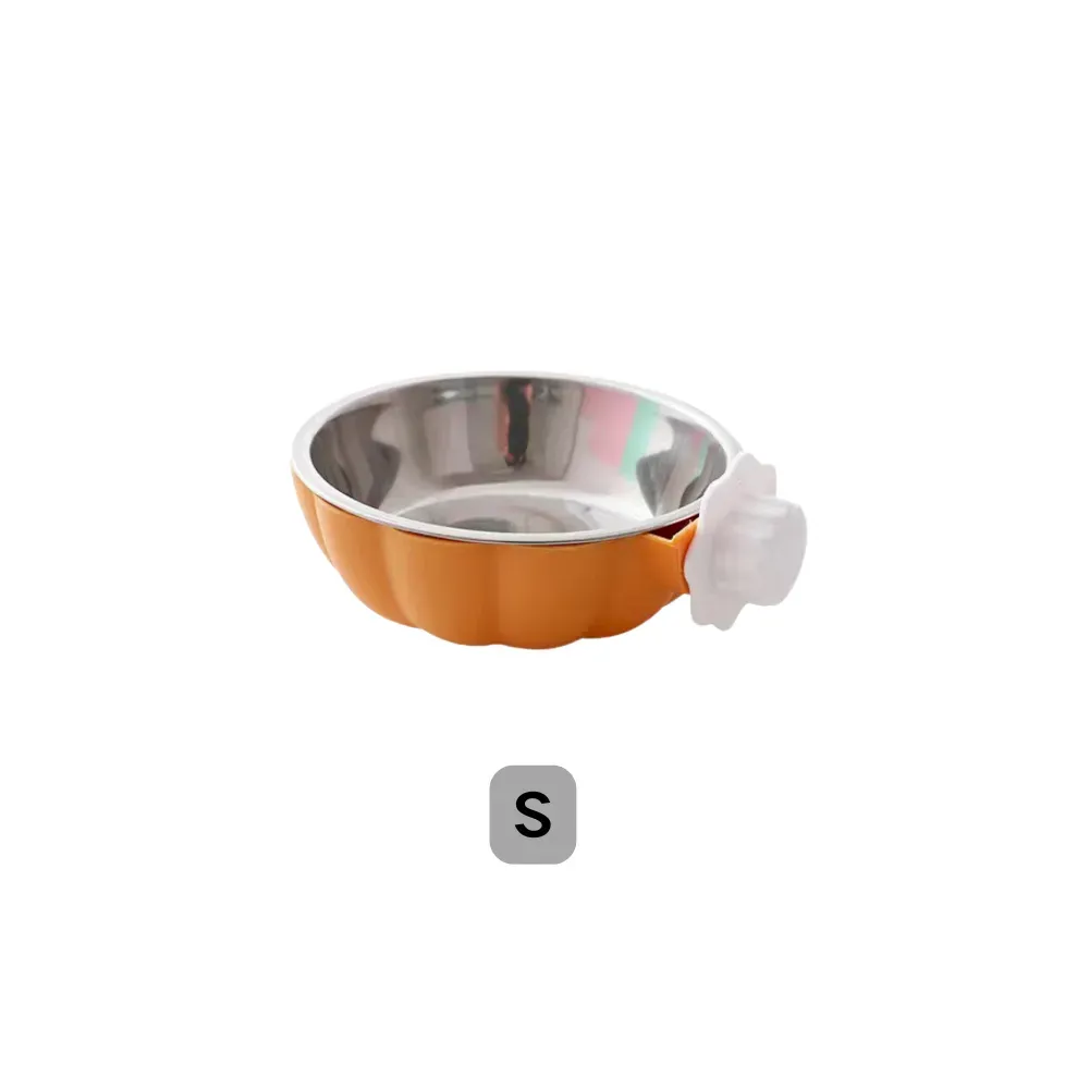 Pet Water Food Bowl orange S Pet Water Food Bowl orange S