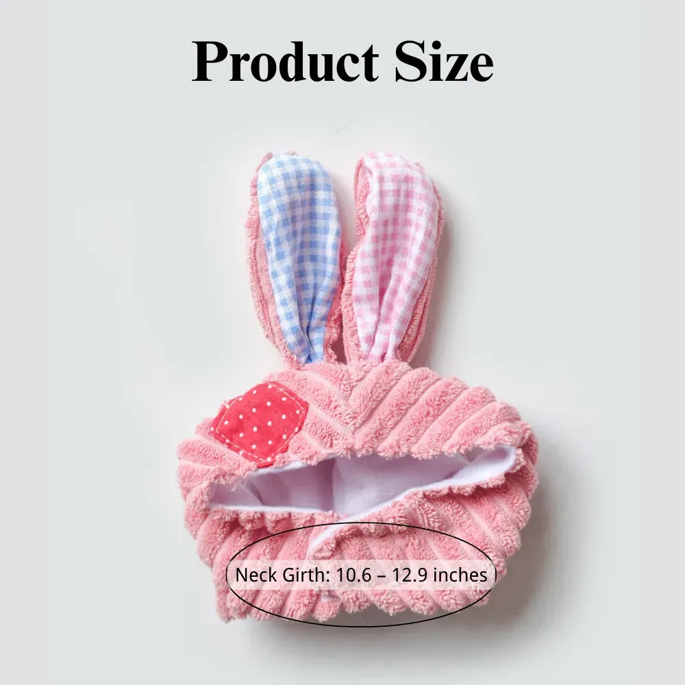 Cute Bunny Patch Pet Costume Hat for Cats and Small Dogs