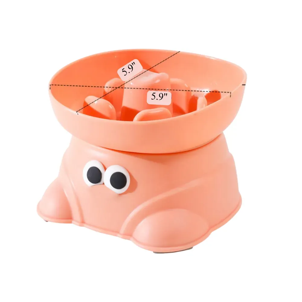 Elevated Dog Slow Feeder Bowl Anti Spill for Small Breeds