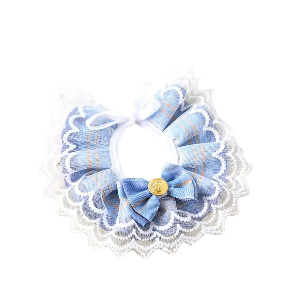 Lace Pet Collar Princess Style Bow Tie Neck Accessory Lace Pet Collar Princess Style Bow Tie Neck Accessory