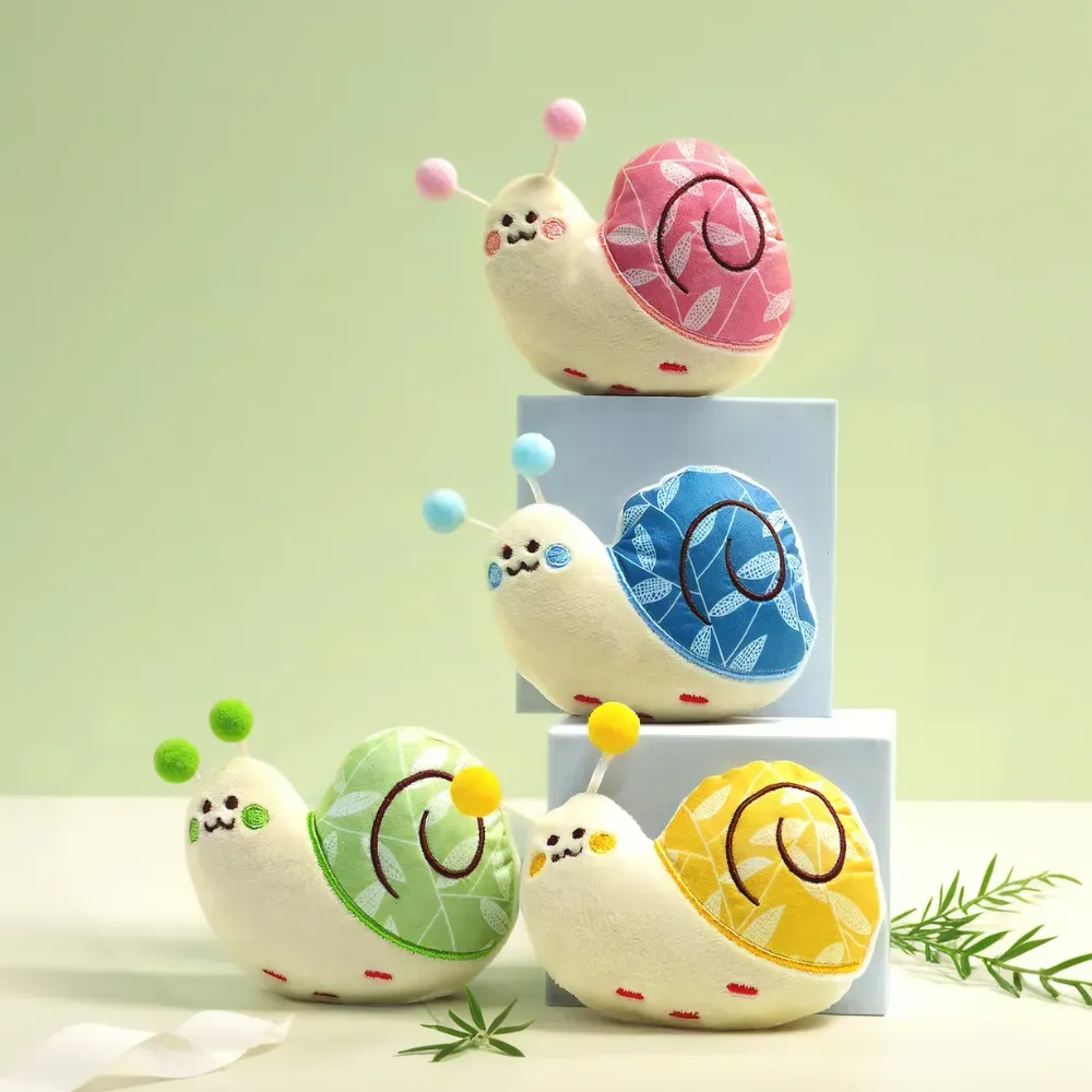 Snail Plush Dog Toy Chew Resistant Interactive Play Soft Toy